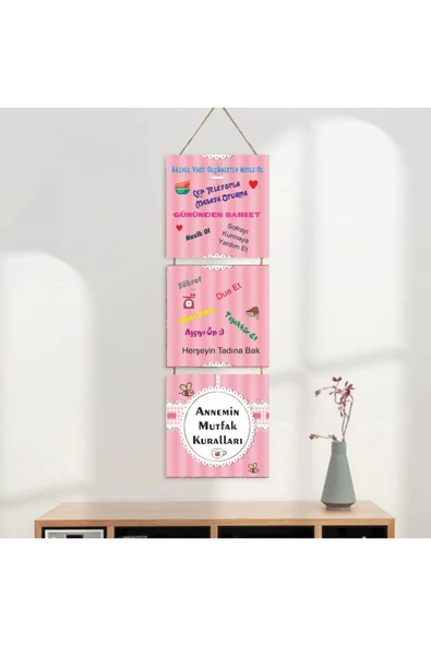 DURUSOY Ahşap Katlanabilir 3Lü Tablo - Tbl0121 - Resim 3