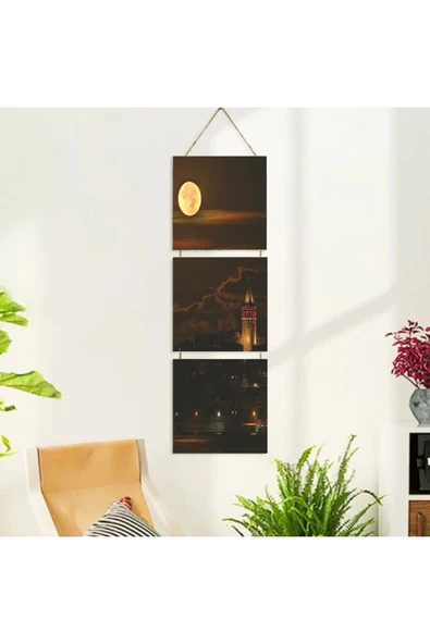 DURUSOY Ahşap Katlanabilir 3Lü Tablo - Tbl0101 - Resim 2