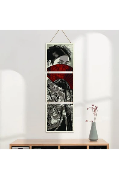 DURUSOY Ahşap Katlanabilir 3Lü Tablo - Tbl0013 - Resim 3