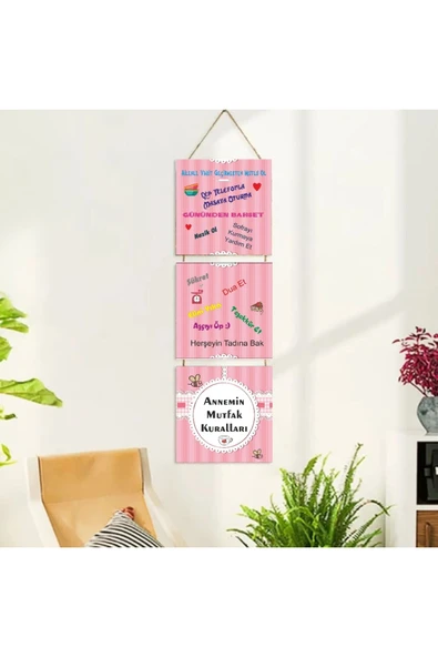 DURUSOY Ahşap Katlanabilir 3Lü Tablo - Tbl0121 - Resim 2