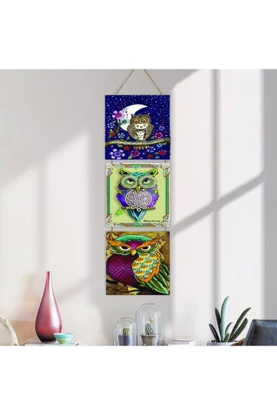 DURUSOY Ahşap Katlanabilir 3Lü Tablo - Tbl0006 - Resim 4