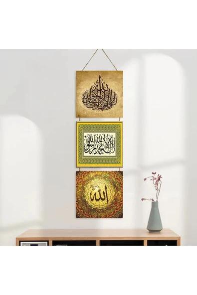 DURUSOY Ahşap Katlanabilir 3Lü Tablo - Tbl0089 - Resim 3