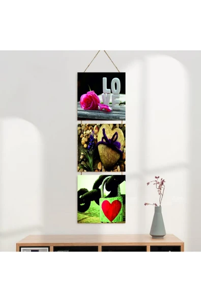 DURUSOY Ahşap Katlanabilir 3Lü Tablo - Tbl0032 - Resim 3