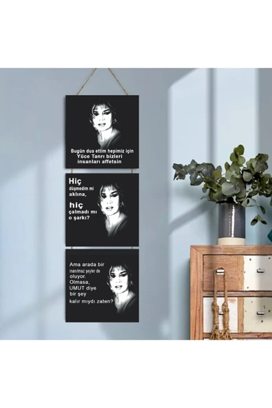 DURUSOY Ahşap Katlanabilir 3Lü Tablo - Tbl0061 ürün görseli