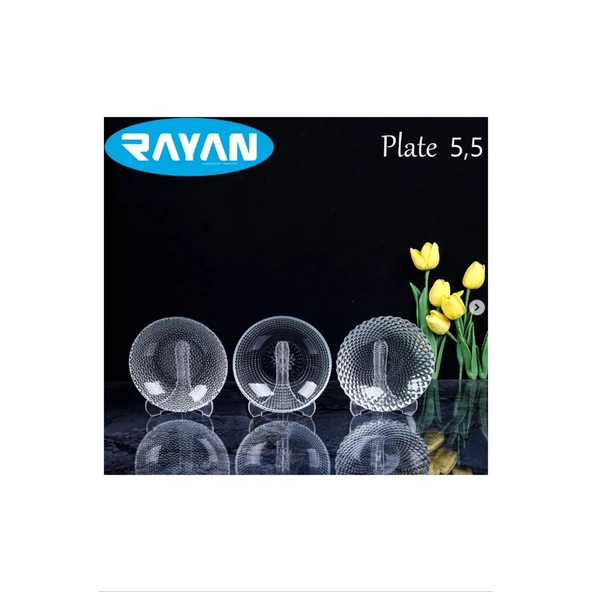 Plate Noktalı 6'lı Cam Çerezlik Royaleks-80972