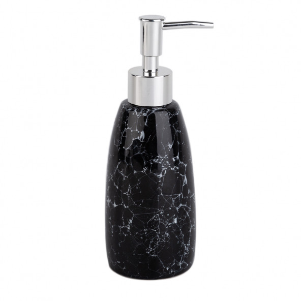 SIA 19G225-1A MERMER DESENLİ SİYAH SIVI SABUNLUK 8X8X17CM 300ML