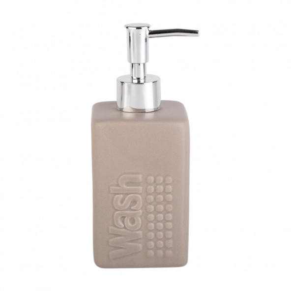 SIA 968168-001D SERAMİK SIVI SABUNLUK BEJ 7X7X17CM 300ML - 1