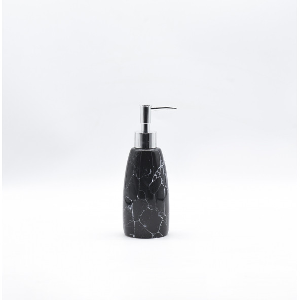 SIA 19G225-1A MERMER DESENLİ SİYAH SIVI SABUNLUK 8X8X17CM 300ML - 2