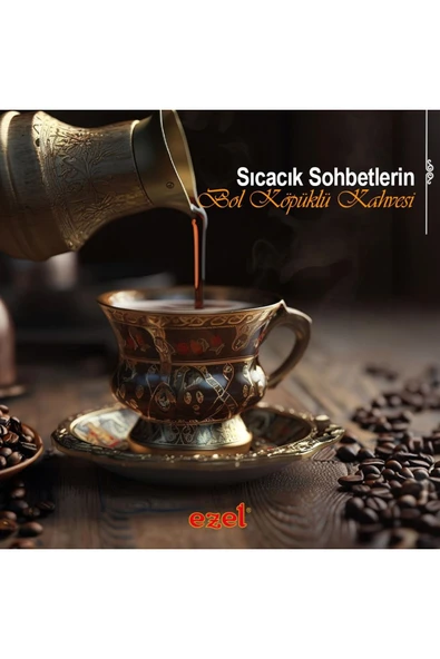 Ezel  Türk Kahvesi Orta Kavrulmuş Öğütülmüş - 100gr - Resim 3