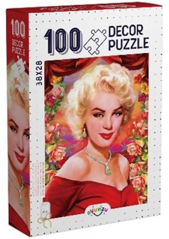 DECOR PUZZLE MARİLYN MONRO 100 PARÇA + YAPIŞ.VE İP / OYUNZU
