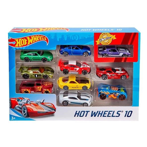 54886 Hot Wheels 10'lu Araba Seti - Karışık Asorti  - Erkol Özel Kampanya Fiyatı - 5