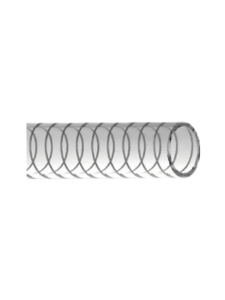 Orta Hizmet Telli Şeffaf Hortum (76mm) (3''inch) (5Metre)