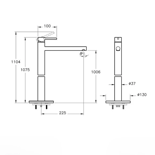Vitra Origin Yerden Lavabo Bataryası A42663 - 2