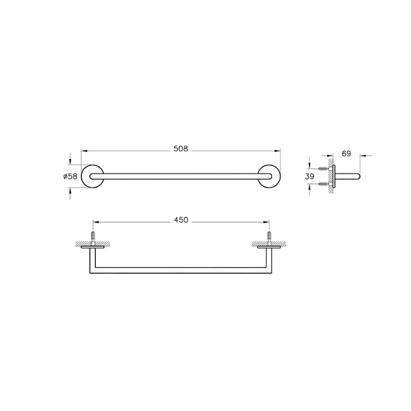 Vitra Origin Havluluk, 45 Cm A44886 - Resim 2