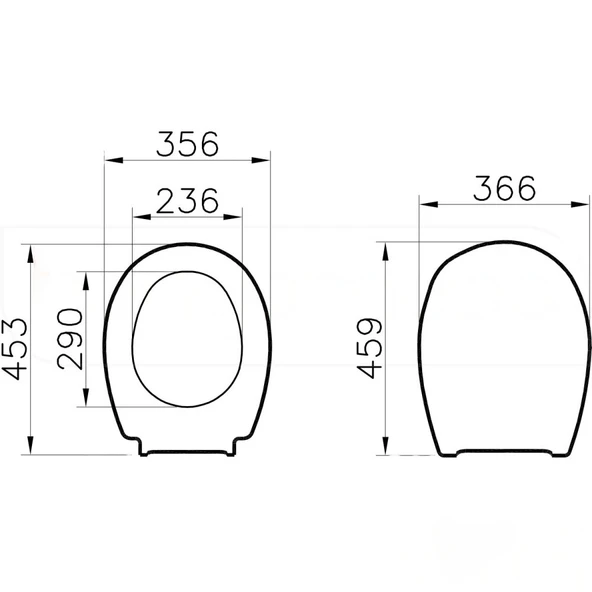 Vitra Duroplast Klozet Kapağı, Crossbar Metal Menteşeli 115-029-006 - 2
