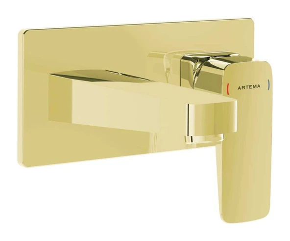 Artema Root Square Ankastre Lavabo Bataryası Altın (Sıva Üstü Grubu) A4273823