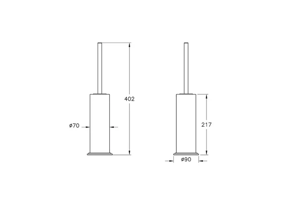 Vitra Origin Classic Tuvalet Fırçalığı (Yerden) Mat Siyah A4452136 - 2