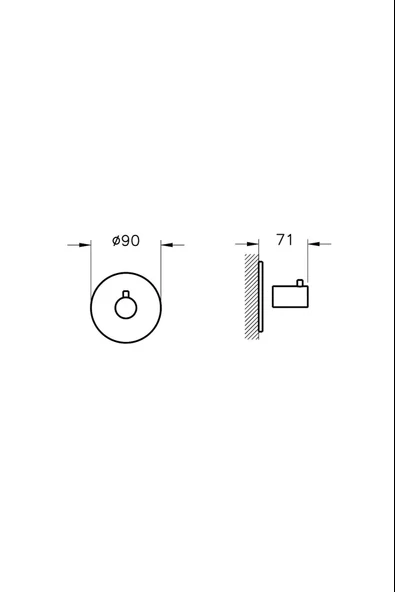 Vitra Origin Ankastre 3 Yollu Yönlendirici (Sıva Üstü Grubu), Krom A42859 - 2