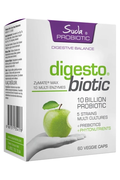 SUDA VİTAMİN PROBİOTİC DİGESTO BİOTİC 60 KAPSÜL