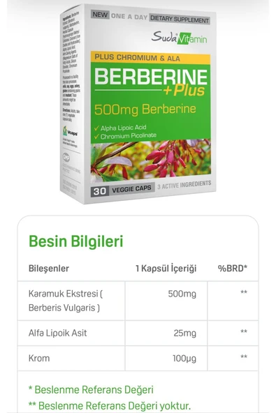 SUDA VİTAMİN BERBERİNE PLUS 30 KAPSÜL - 2