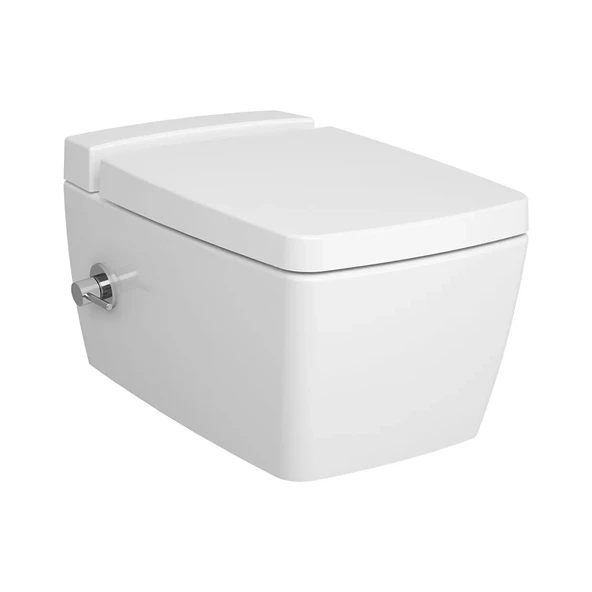 Vitra Metropole Rim-Ex Kanalsız Asma Klozet, Vitrafresh Deterjan Hazneli Ve Entegre Ara Musluklu 7672B003-1687