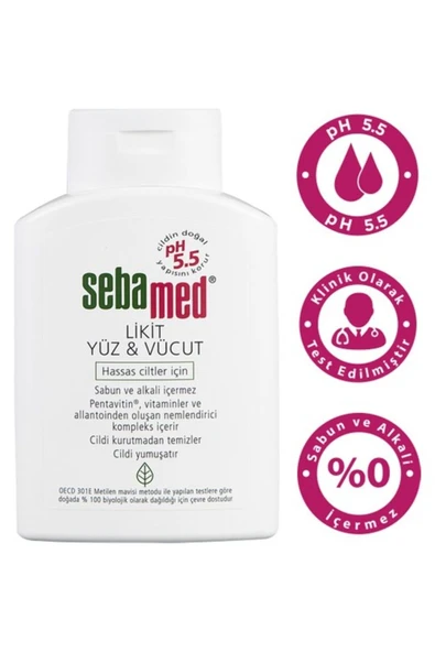 SEBAMED LİKİT YÜZ VE VÜCUT TEMİZLEYİCİ 200 ML - 2