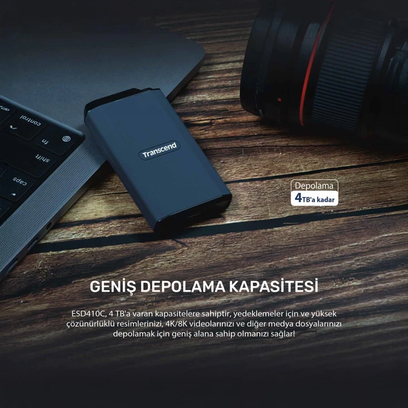 Transcend TS1TESD410C 1TB USB/Type-C 20Gbps 2000/2000MB/s Taşınabilir Harici SSD - 5