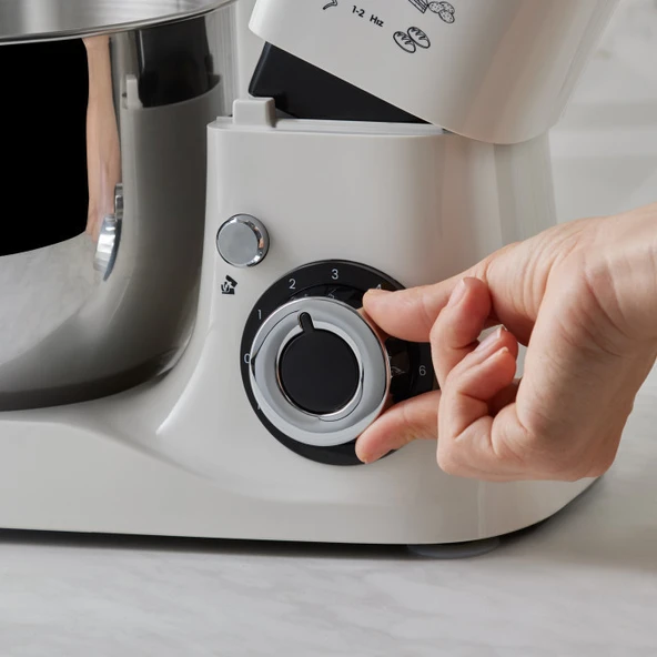 Homend Profashion 3040H Stand Mikser  Mutfak Şefi  4,5 Litre Beyaz 1000W  (Teşhir) - 3