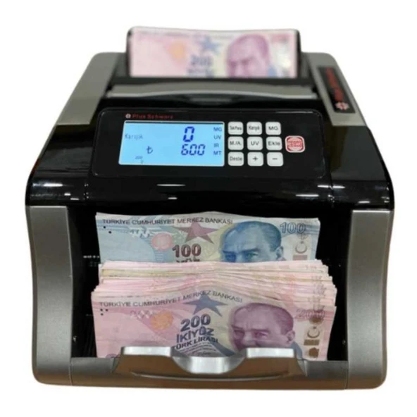Plus Schwarz Kağıt Para Sayma Makinesi - 3
