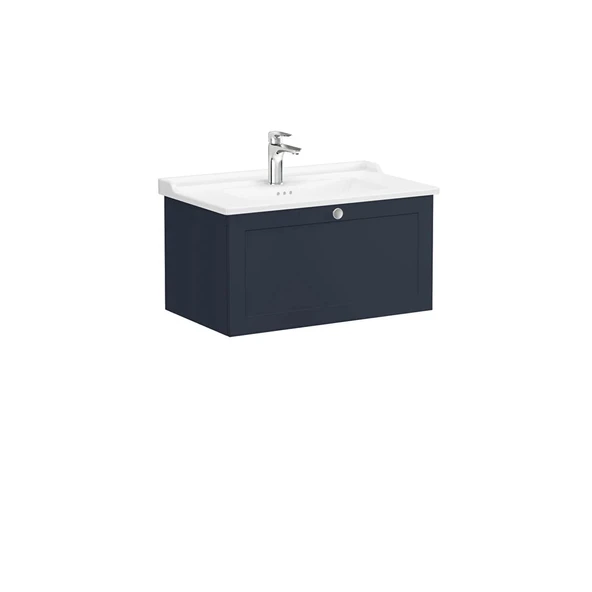 Vitra Root Classic Tek Çekmeceli Lavabo Dolabı 80 Cm Mat Lacivert (Klasik Lavabo Dahil) 68811 ürün görseli