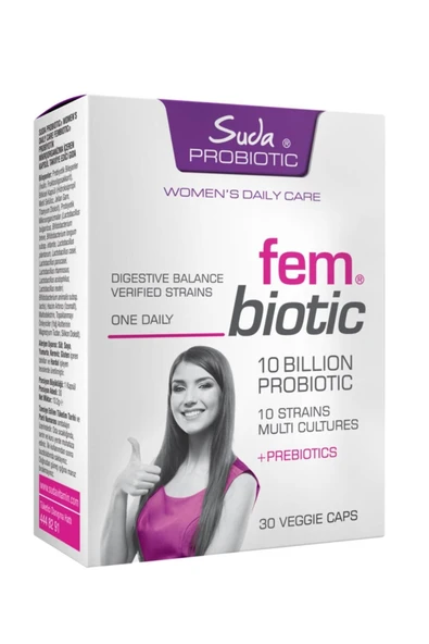SUDA VİTAMİN PROBİOTİC FEM BİOTİC 30 VEGGİE KAPSÜL - 1