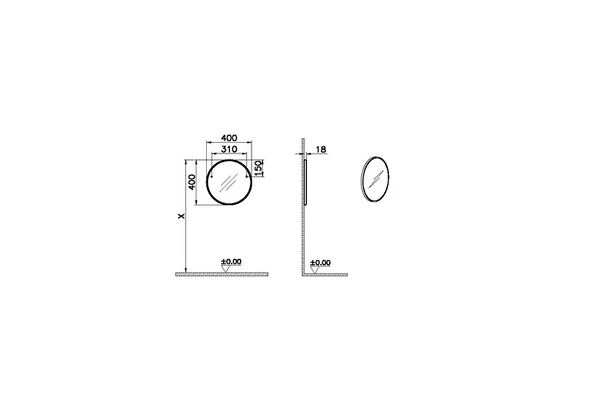 Vitra Sento Yuvarlak Çocuk Aynası, 40 Cm, Turuncu 65866 - 2