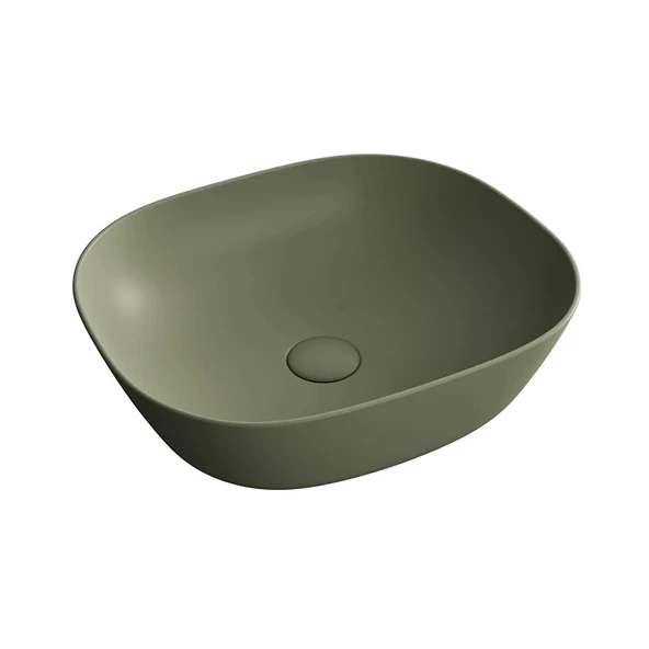 Vitra Plural Kare Alçak Çanak Lavabo, 45 Cm, Mat Yosun Yeşili 7810B475-0016