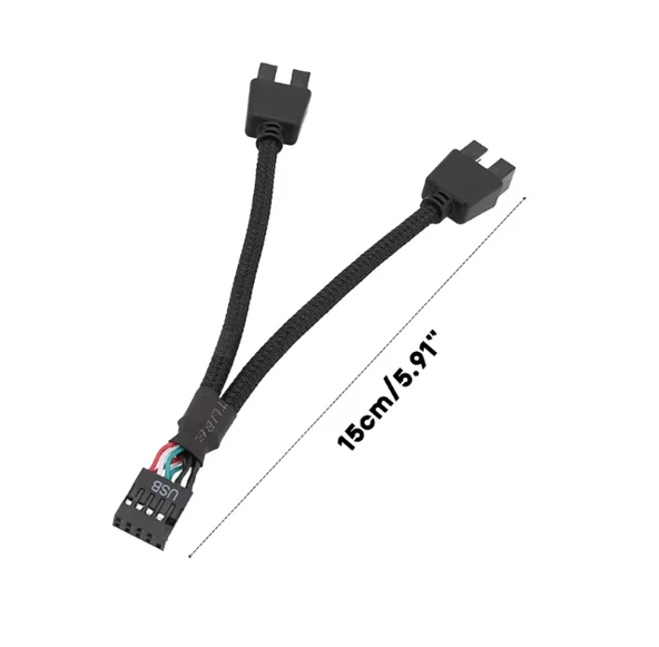 ANAKART USB ÇOKLAYICI 2.0 9 PİN BAŞLIK HUB SPLİTTER ADAPTÖRÜ DÖNÜŞTÜRÜCÜ - 3