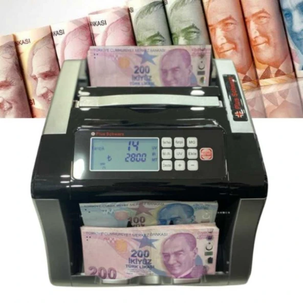 Plus Schwarz Kağıt Para Sayma Makinesi - 2