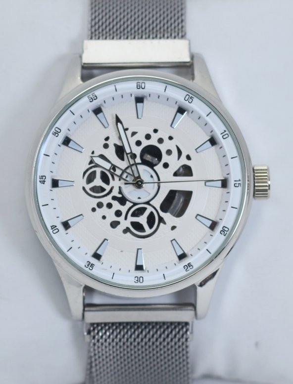 Spectrum Unisex  Gümüş Renk Mıknatıslı Hasır Kol Saati