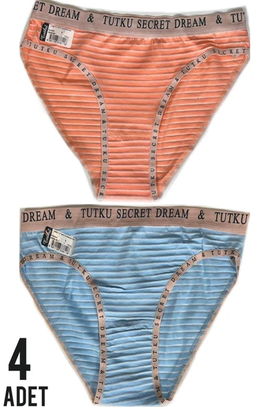 BUFAFU Tutku Kadın Diana Bikini Külot 4'lü Çok Renkli Paket