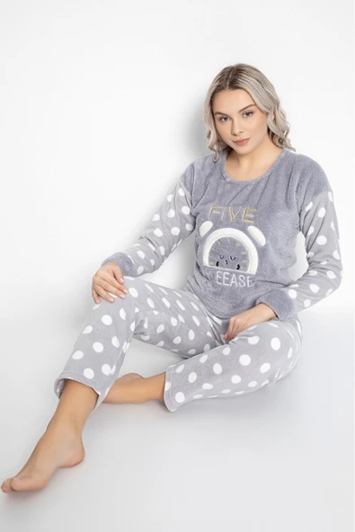 Pijamoni tissue Welsoft Polar Kadın Pijama Takımı