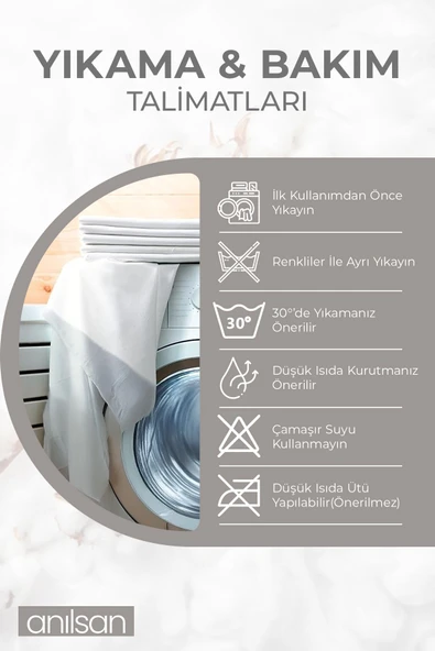 2'li Lastiksiz Düz Beyaz Çarşaf %100 Pamuk Çift/Tek Kişilik ,63tel - 7