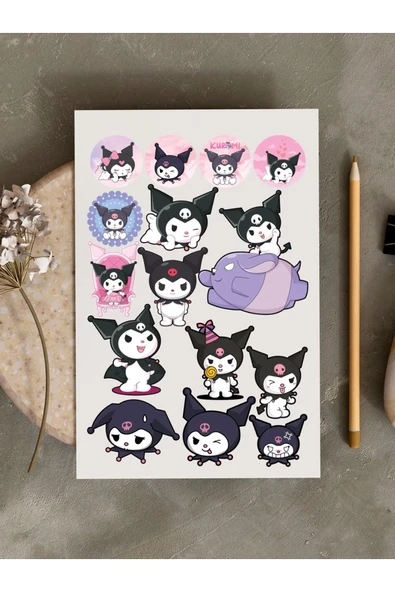 Sanrio Kuromi Anime Tasarım Stickers Çıkartma PYTKSTK175 ürün görseli