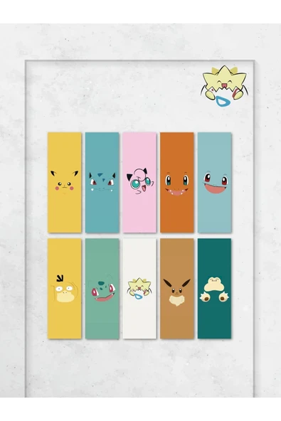 Çizgi Karakter Anime Karışık Tasarım 10 Adet Kitap Ayraç Seti Pytkayrac124 ürün görseli