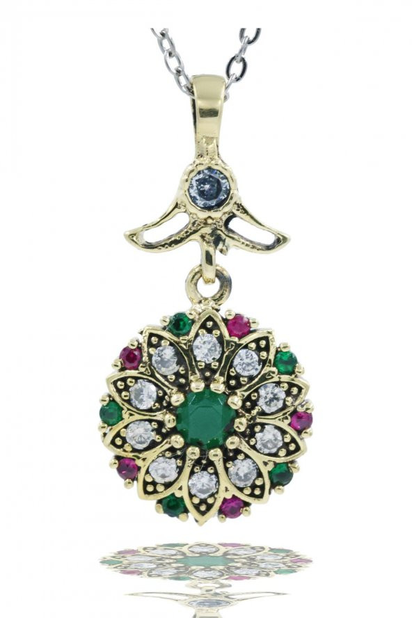 Verde  Renkli Taşlı  Gümüş Üçlü Set Otantik Takı Ayarlanabiilir Yüzüklü - Resim 4