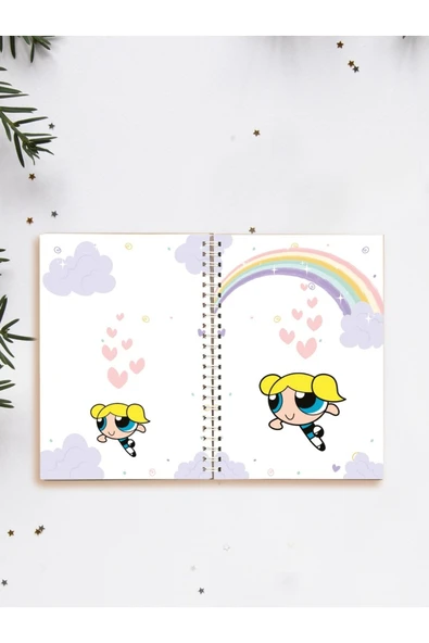 Powerpuff Gils Defter Spiralli A5 96 Yaprak Çizgisiz Defter PYTKDFTR404 ürün görseli