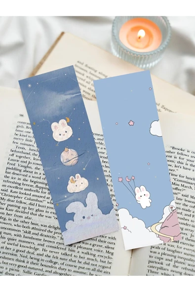 Astronot Gezegen Karışık Tasarım 10 Adet Kitap Ayraç Seti Pytkayrac123 - Resim 3