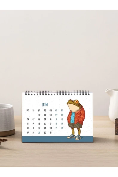 Hayvan Karikatür Tasarımlı 2025 Masa Takvimi PYTKTKVMM105 - Resim 2