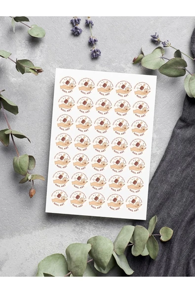 Nail Art Teşekkür Ederiz Stickers Paketleme Kargo Çıkartma PYTKSTK171 ürün görseli