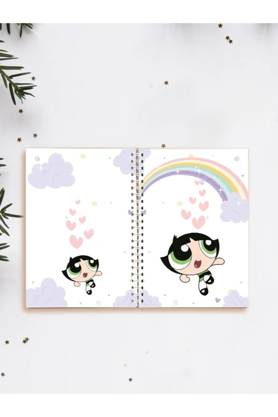 Powerpuff Gils Defter Spiralli A5 96 Yaprak Çizgisiz Defter PYTKDFTR403 ürün görseli