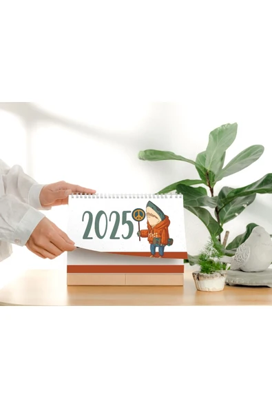 Hayvan Karikatür Tasarımlı 2025 Masa Takvimi PYTKTKVMM105 ürün görseli