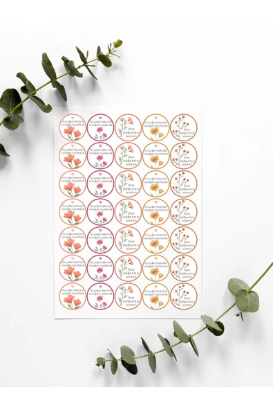 Sevgiyle Hazırlandı Teşekkür Ederiz Stickers Paketleme Kargo Çıkartma PYTKSTK170 ürün görseli