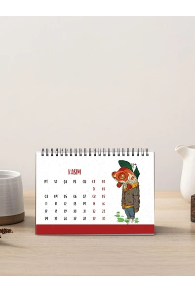Hayvan Karikatür Tasarımlı 2025 Masa Takvimi PYTKTKVMM105 - Resim 5